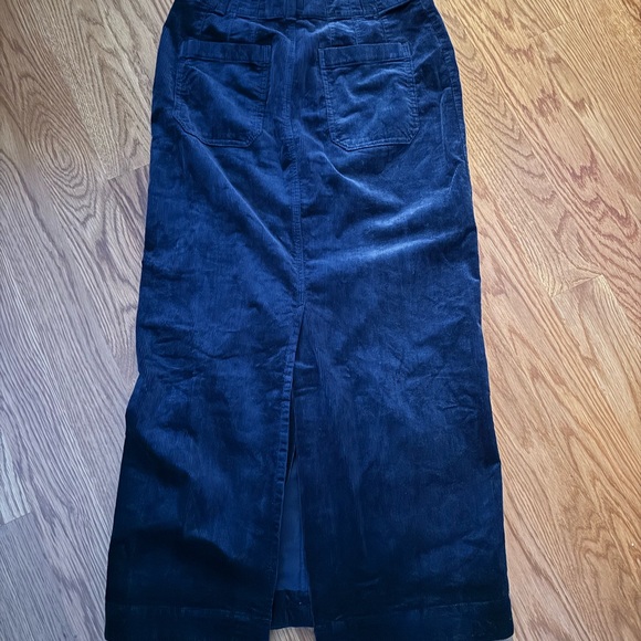 Maeve Navy Corduroy Maxi Skirt - Picture 6 of 8